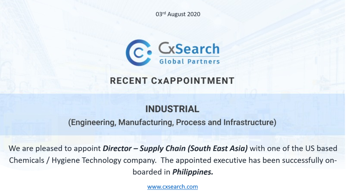 CxAppointments - Director - Supply Chain - South East Asia - Philippines