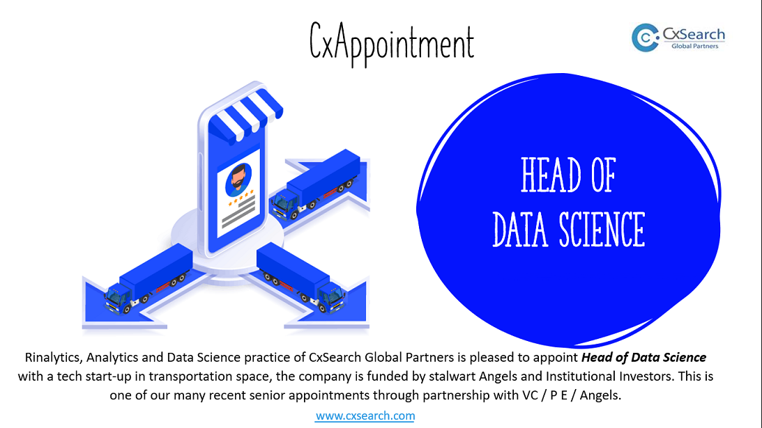 CxAppointment: Head of Data Science - Tech Startup in Logistics and Transportation