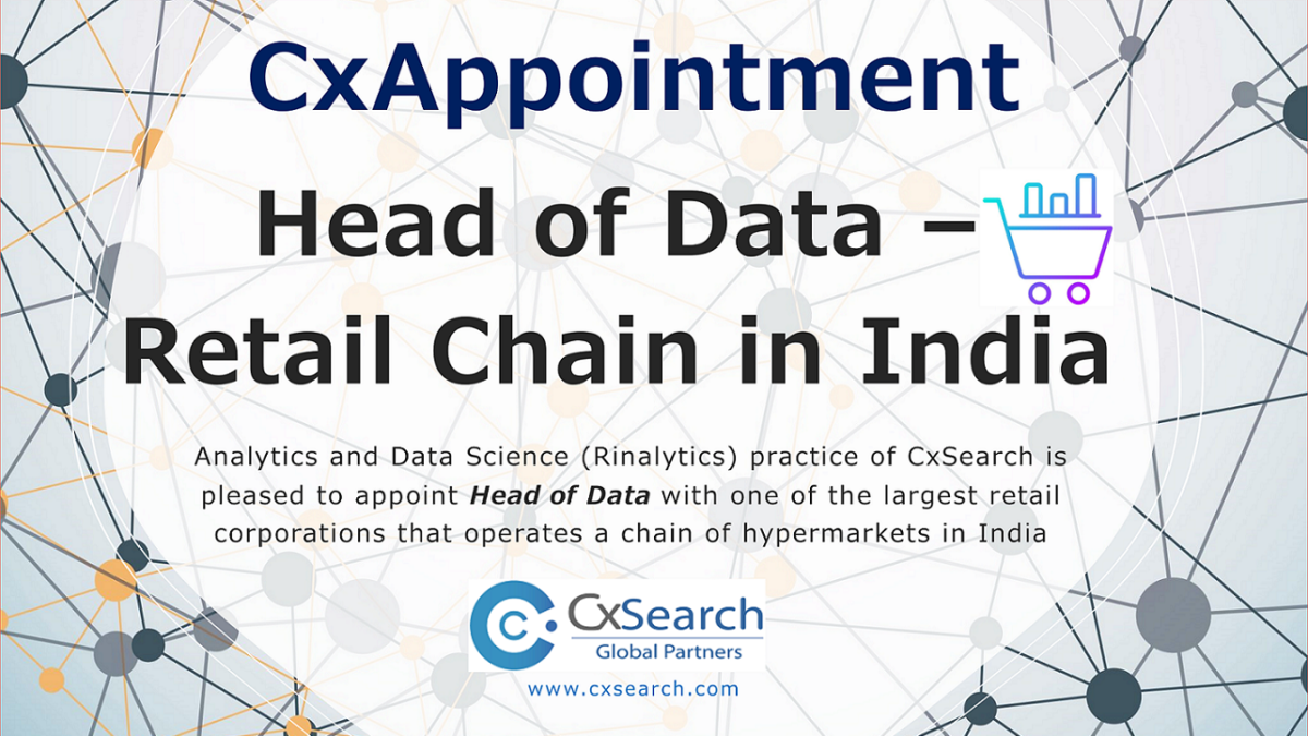 CxAppointment: Head of Data - Retail Chain in India
