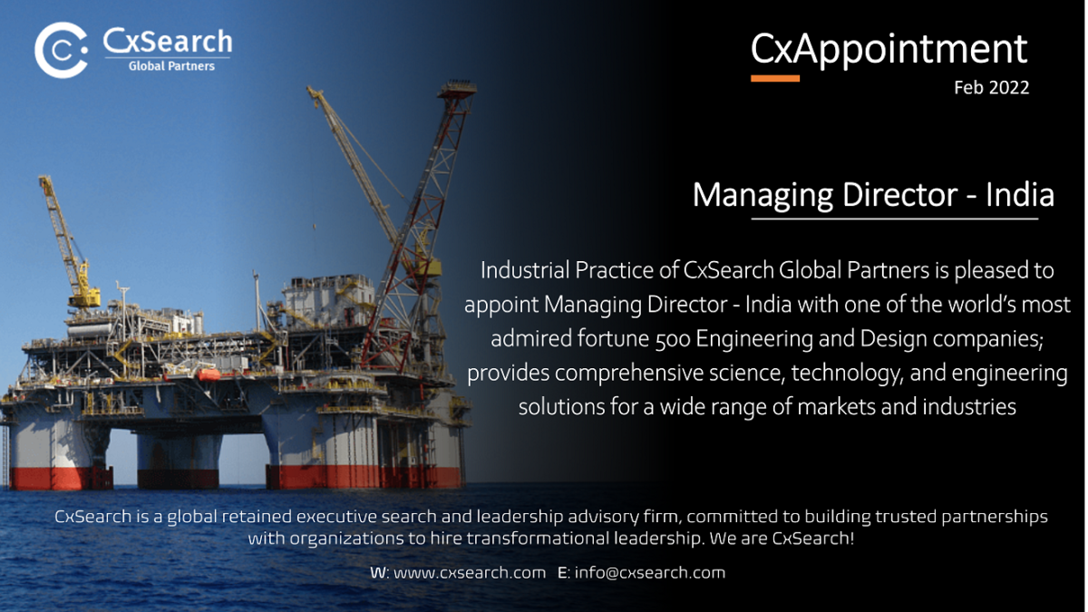 CxAppointment: Managing Director - India - Fortune 500 Engineering and Design Company