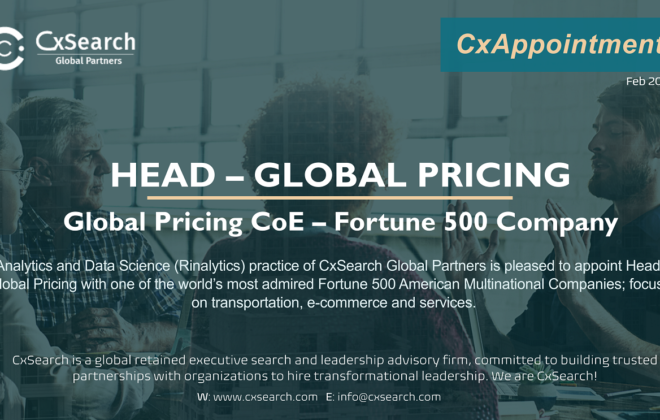CxAppointment: Head - Global Pricing - Fortune 500 Company