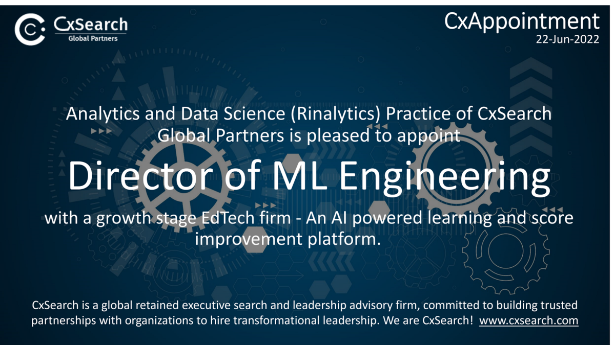 CxAppointment: Director of ML Engineering - EdTech Platform